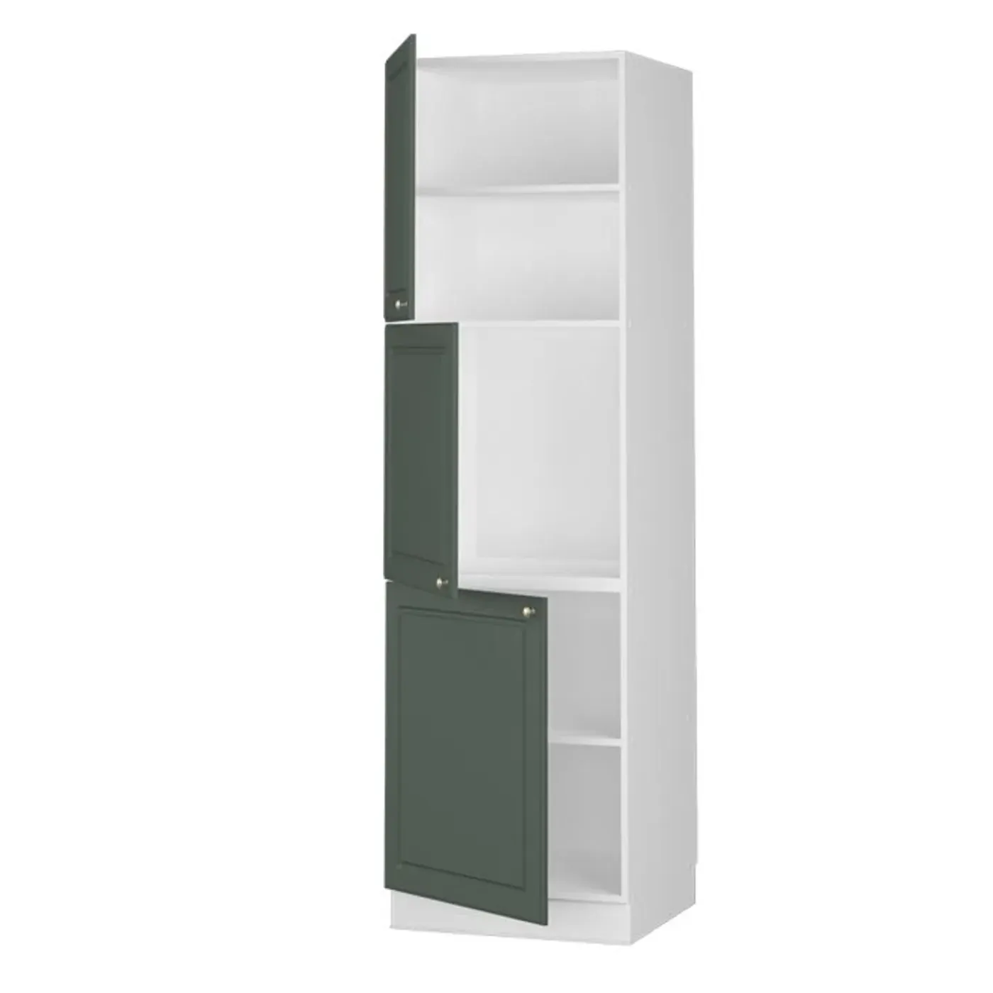VICCO Hoge Kast Fameline, 60cm, Groen Goud Landelijk/wit, 38517