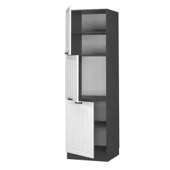Vicco Hoge Kast Fameline, 60cm, Wit Landhuis/antraciet, 38570