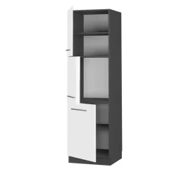 VICCO Hoge Kast Fameline, 60cm, Wit Hoogglans/antraciet, 38572