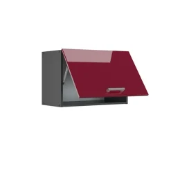 Vicco Keuken Bovenkast Rline, 60cm Plat, Glanzend Rood/antraciet, 34928