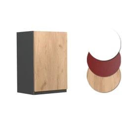 VICCO Keuken Bovenkast Rline, 40cm Jvorm, Gouden Eiken/antraciet, 39734