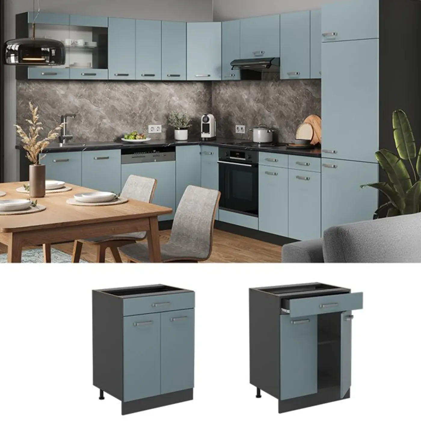 VICCO - Keukenkast Onder - 2 Deuren En Lade - 60 Cm