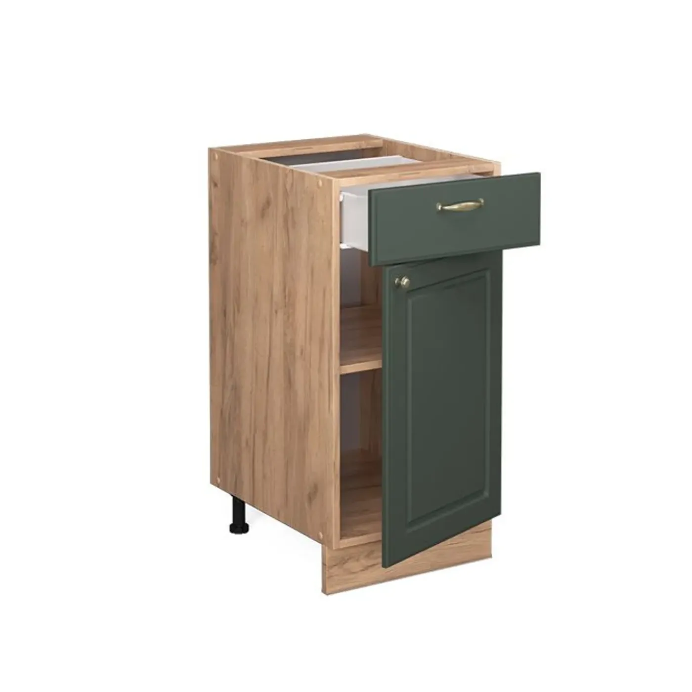 VICCO - Keukenkast Onder - Fame-line Groen Goud Met Werkblad - 40 Cm