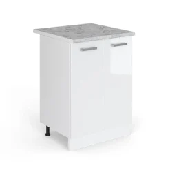 VICCO - Keukenonderkast - Hoogglans Wit Met Werkblad - 60 Cm