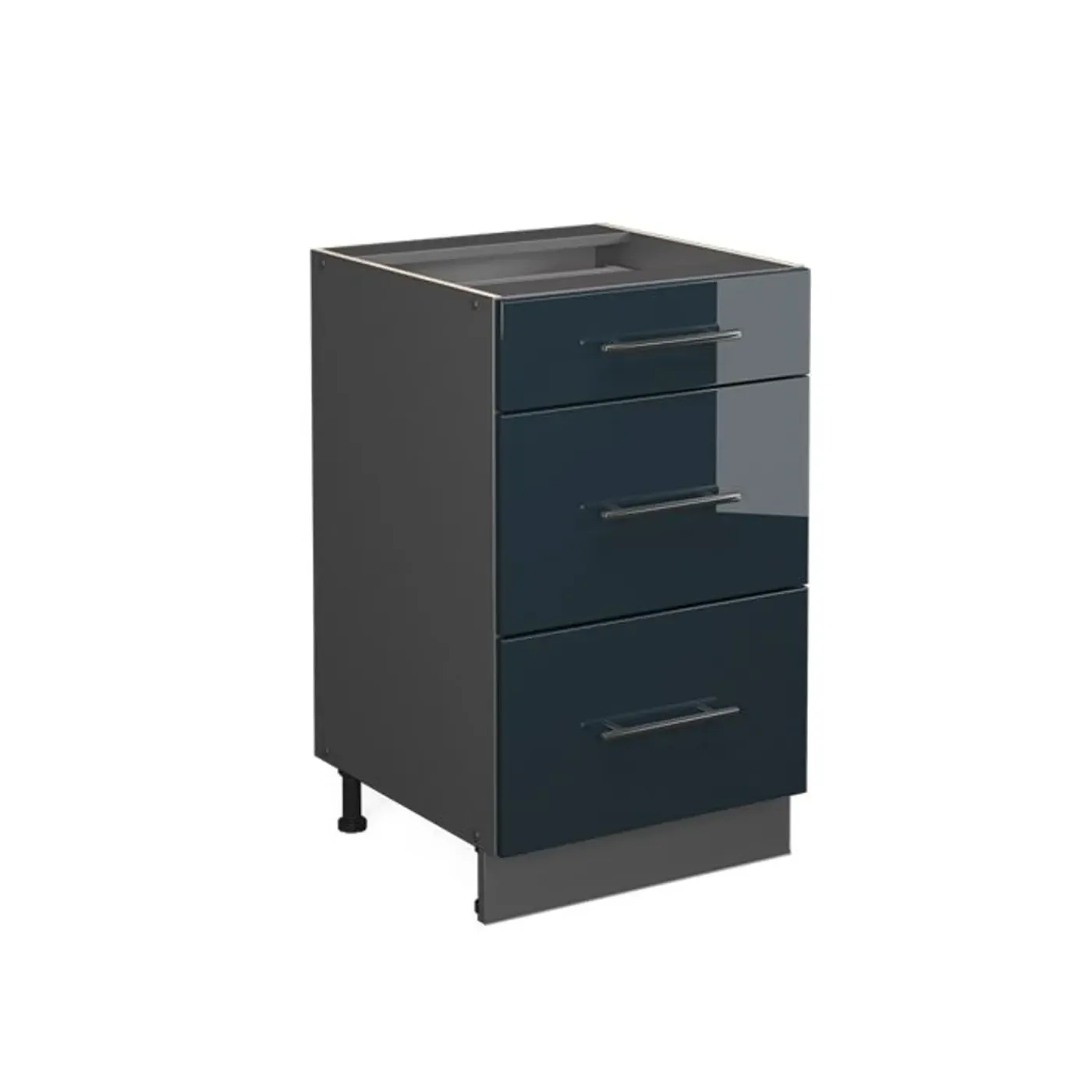 VICCO - Keukenonderkast Met Lades - Donkerblauw Glanzend - 50 Cm