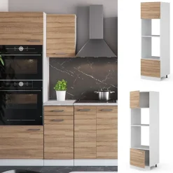 VICCO - Microwaafkast - Wit En Sonoma - 60 Cm