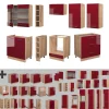 VICCO - Modulaire Complete Keuken - Fame-line - Glanzend Bordeaux Eiken Goudkleurig - 235 Cm