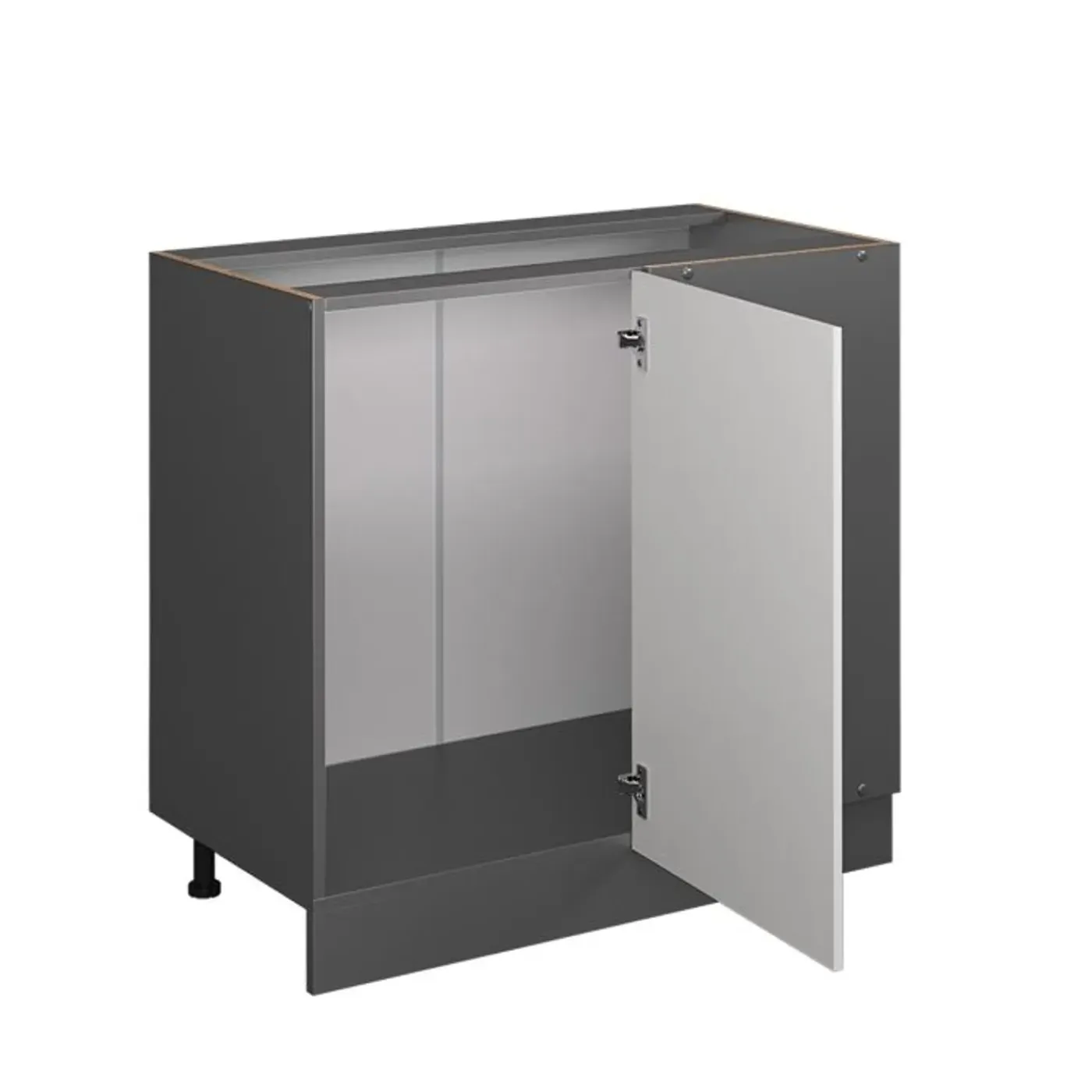 VICCO - R-line Hoekmeubel - Landelijk Wit - Werkblad Eiken, 86 X 81,6 X 60 Cm