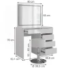 Vicco Sherry Kaptafelset Met Led-spiegel - Wit Hoogglans