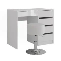 Vicco Sherry - Kaptafel - Wit Hoogglans - 89,8 Cm