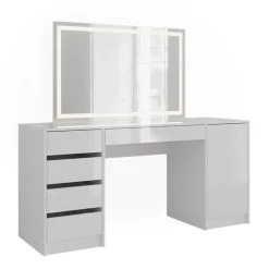 VICCO - Toilet-/kaptafel - Sherry Met Led-spiegel - 158,2 Cm