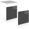 VICCO - Vaatwasserfront - Antraciet Hoogglans - 60 Cm
