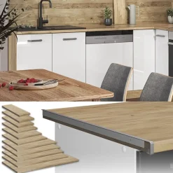 Vicco - Werkblad - Gouden Eiken Afwerking, Compact En Modern - 40 Cm