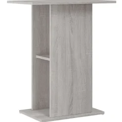 Vidaxl -aquariumkast -grijs -60.5 X 36 X 72.5 Cm -bewerkt Hout