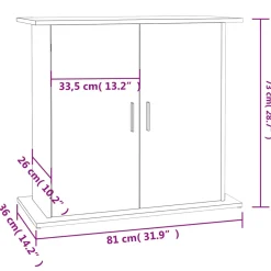 vidaXL -aquariumkast -wit -81 X 36 X 73 Cm -bewerkt Hout