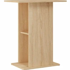 Vidaxl -aquariumstandaard -bruin -60.5 X 36 X 72.5 Cm -bewerkt Hout