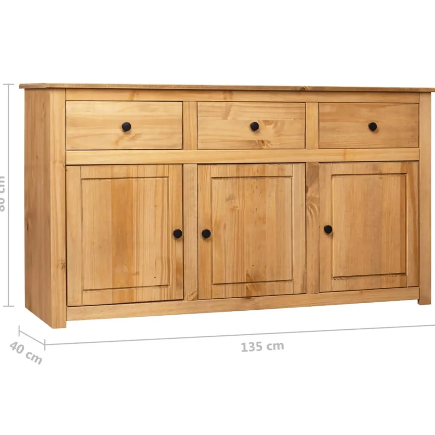 vidaXL Dressoir 1 Bruin Houten Dressoir