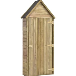 vidaXL Gereedschapsschuur 69 Bruin 69,5 X 32 X 178 Cm Houten Schuur
