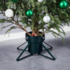 vidaXL -kerstboomstandaard -zwart -metaal