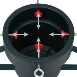 vidaXL -kerstboomstandaard -zwart -metaal