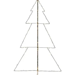 Vidaxl -kerstkegelboom -wit -180 X 118 Cm -metaal