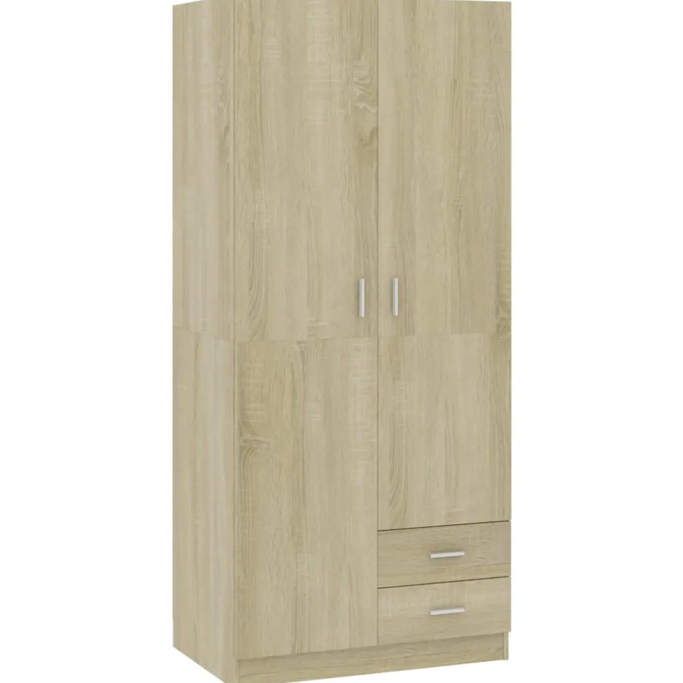 Vidaxl - Kledingkast - 2 Deuren 2 Lades - Sonoma Oak - 80x52x180 Cm