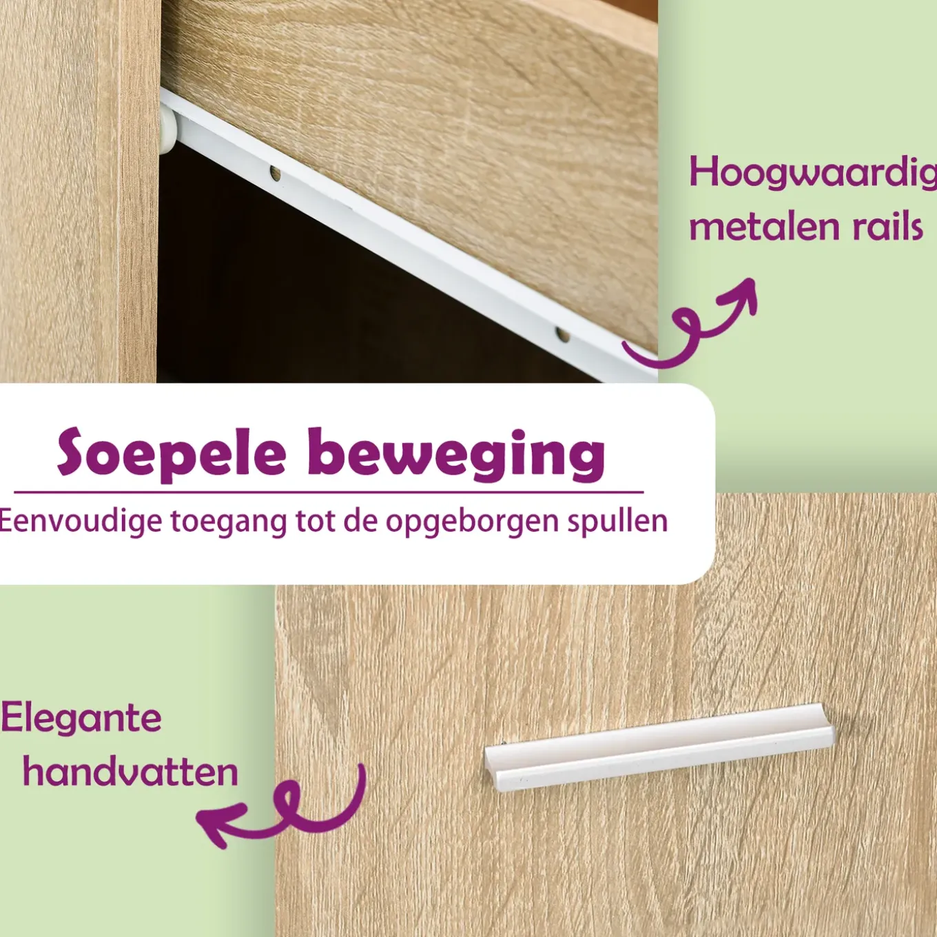 Vidaxl - Kledingkast - 2 Deuren 2 Lades - Sonoma Oak - 80x52x180 Cm