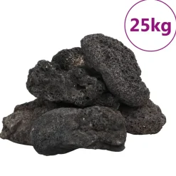 Vidaxl Lavasteen Zwart 10-30 Cm (25 Kg) Vulkanisch Lavasteen