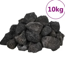 Vidaxl Lavasteen Zwart 3-5 Cm (10 Kg) Vulkanisch Lavasteen