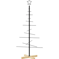 vidaXL -metalen Kerstboom -zwart -120 Cm -staal