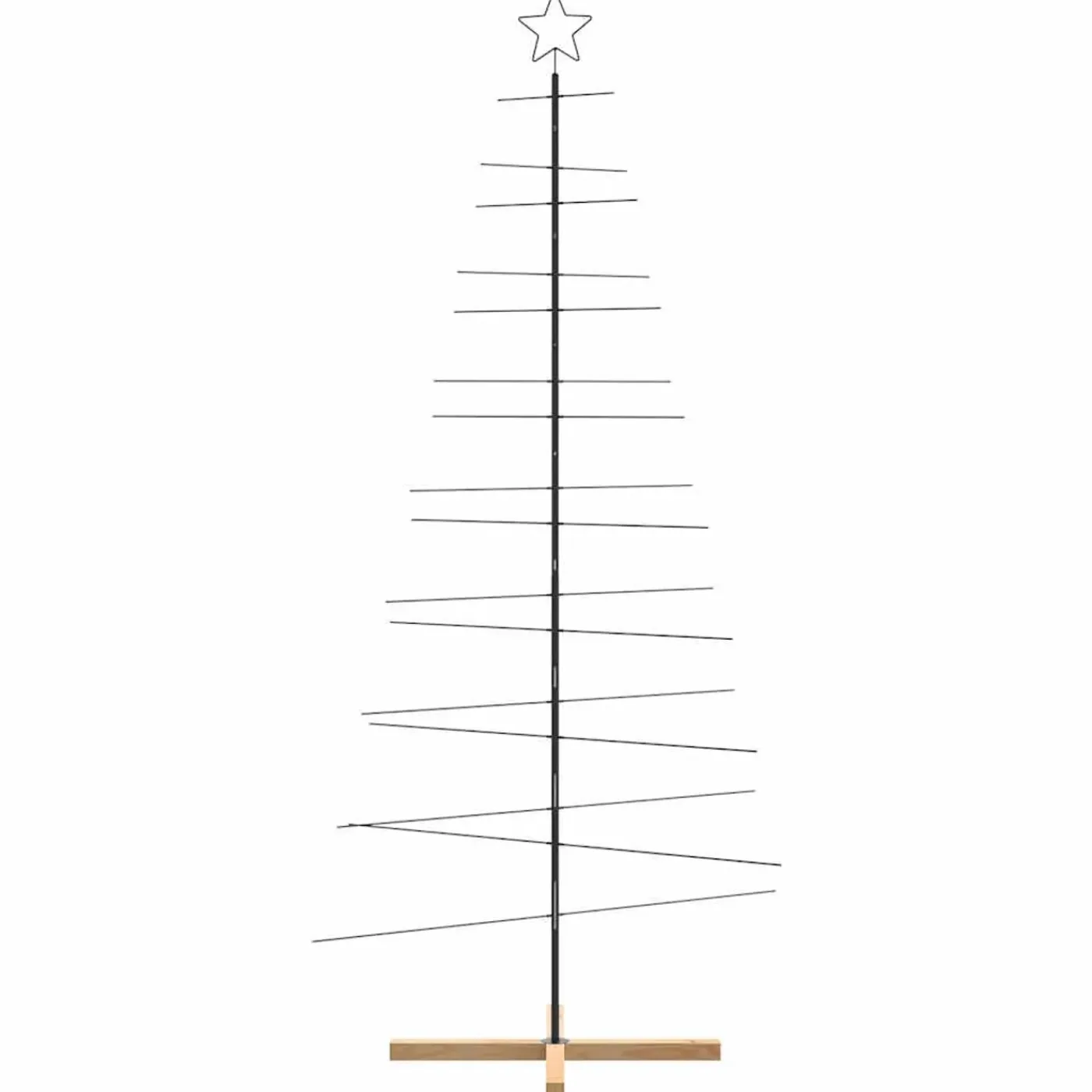 vidaXL Metalen Kunstkerstboom 1 Zwart 210 Cm