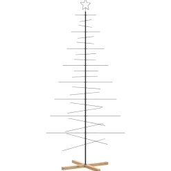 vidaXL Metalen Kunstkerstboom 1 Zwart 210 Cm