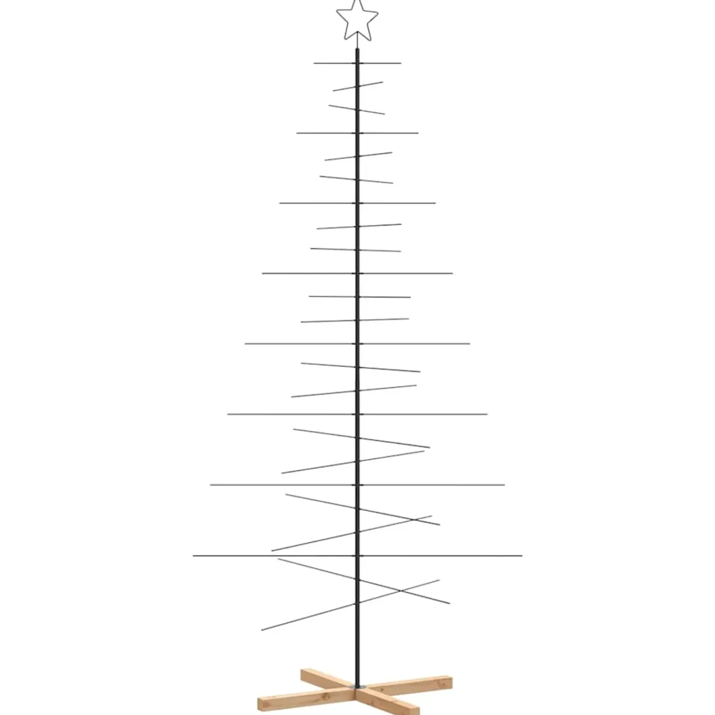 vidaXL Metalen Kunstkerstboom 1 Zwart 210 Cm