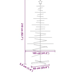 vidaXL Metalen Kunstkerstboom 1 Zwart 210 Cm