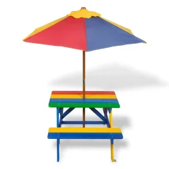 Vidaxl -picknicktafel Voor Kinderen -multikleur -hout