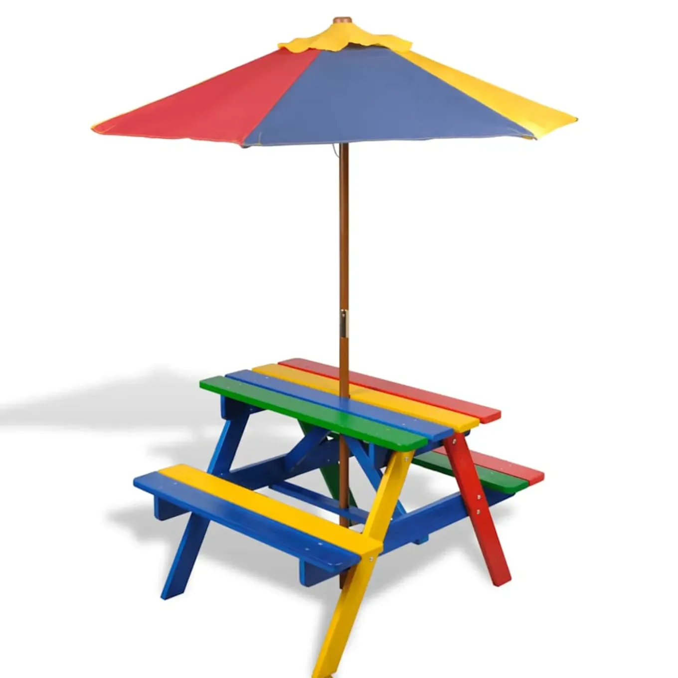 Vidaxl -picknicktafel Voor Kinderen -multikleur -hout