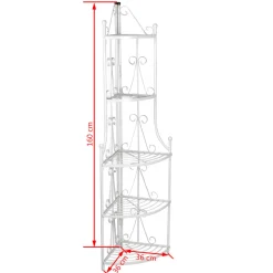 Vidaxl Plantenrek 1 Wit Planten Rek