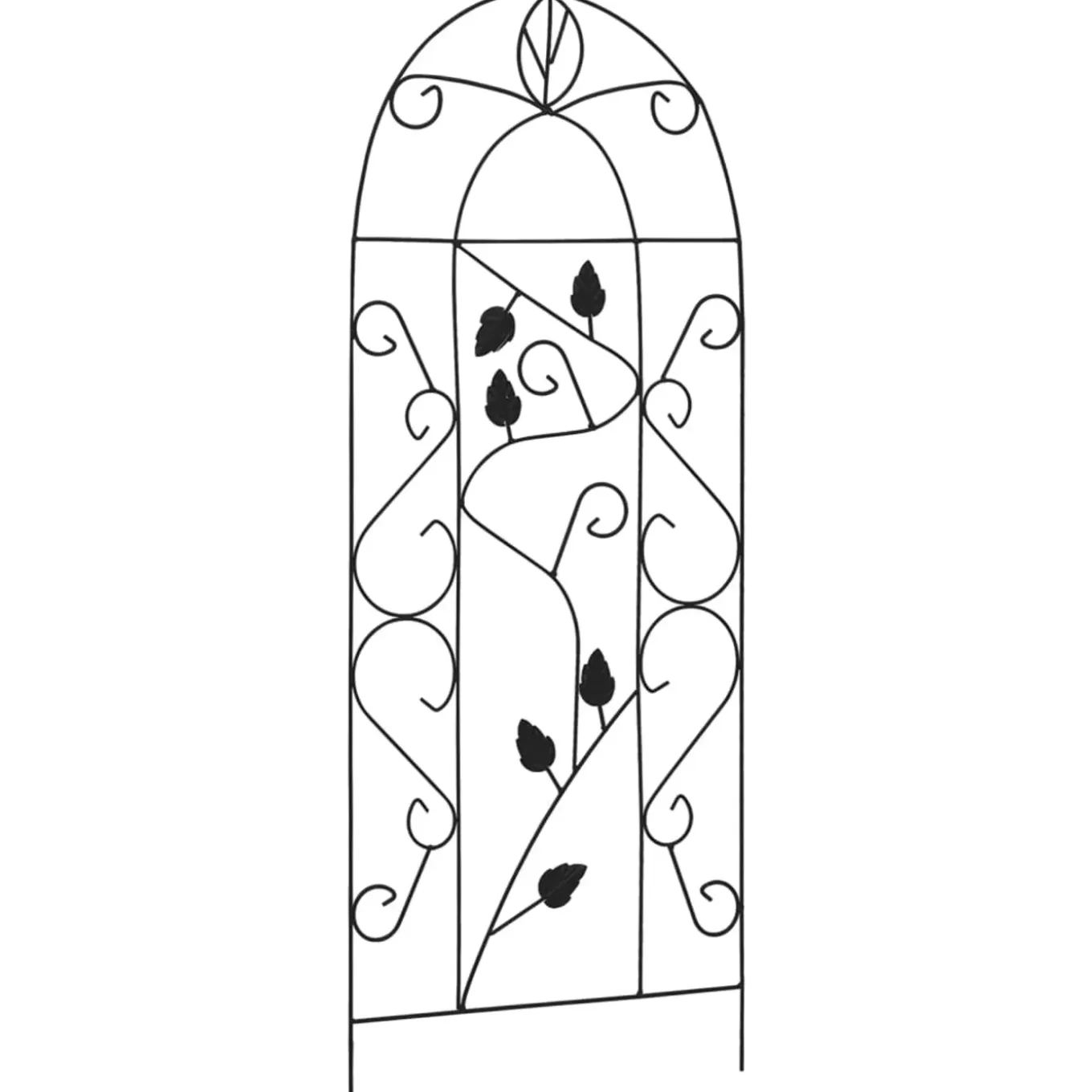 Vidaxl Plantenrek 3 Zwart Klimrek