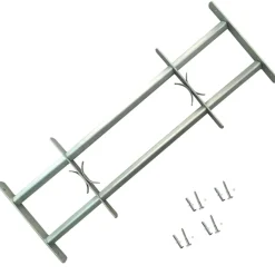 vidaXL Raam Hekwerk 1 Zilver 1000-1500 mm raambeveiliging
