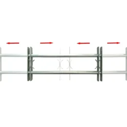vidaXL Raam Hekwerk 1 Zilver 1000-1500 mm raambeveiliging