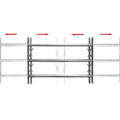 vidaXL Raam Hekwerk 1 Zilver 700-1050 mm raambeveiliging
