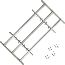 vidaXL Raam Hekwerk 1 Zilver 700-1050 mm raambeveiliging