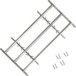 vidaXL Raam Hekwerk 1 Zilver 500-650 mm raambeveiliging