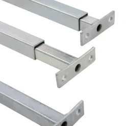 vidaXL - Raamstang - Verstelbaar - Staal - Zilver - 71-120 Cm - 3 Stuk