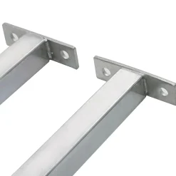 vidaXL - Raamstang - Verstelbaar - Staal - Zilver - 71-120 Cm - 3 Stuk