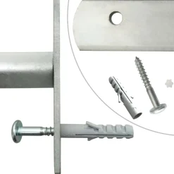 vidaXL Raamtralie 2 Zilver 1000-1500 mm raambeveiliging