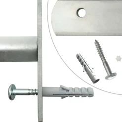 vidaXL Raamtralie 2 Zilver 700-1050 mm raambeveiliging