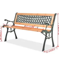 vidaXL Tuinbank 1 Bruin 122 Cm Tuinbankje