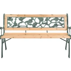 Vidaxl - Tuinbank - Hout & Smeedijzer - Bruin - 122x51x73 Cm