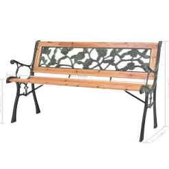 Vidaxl - Tuinbank - Hout & Smeedijzer - Bruin - 122x51x73 Cm